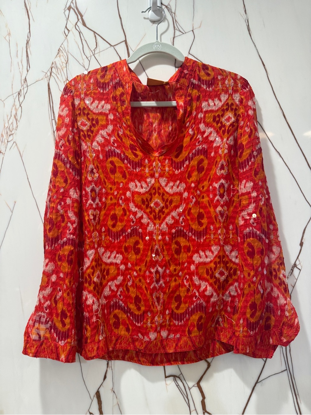 Tory Burch Women’s Red Patterned Tunic style top